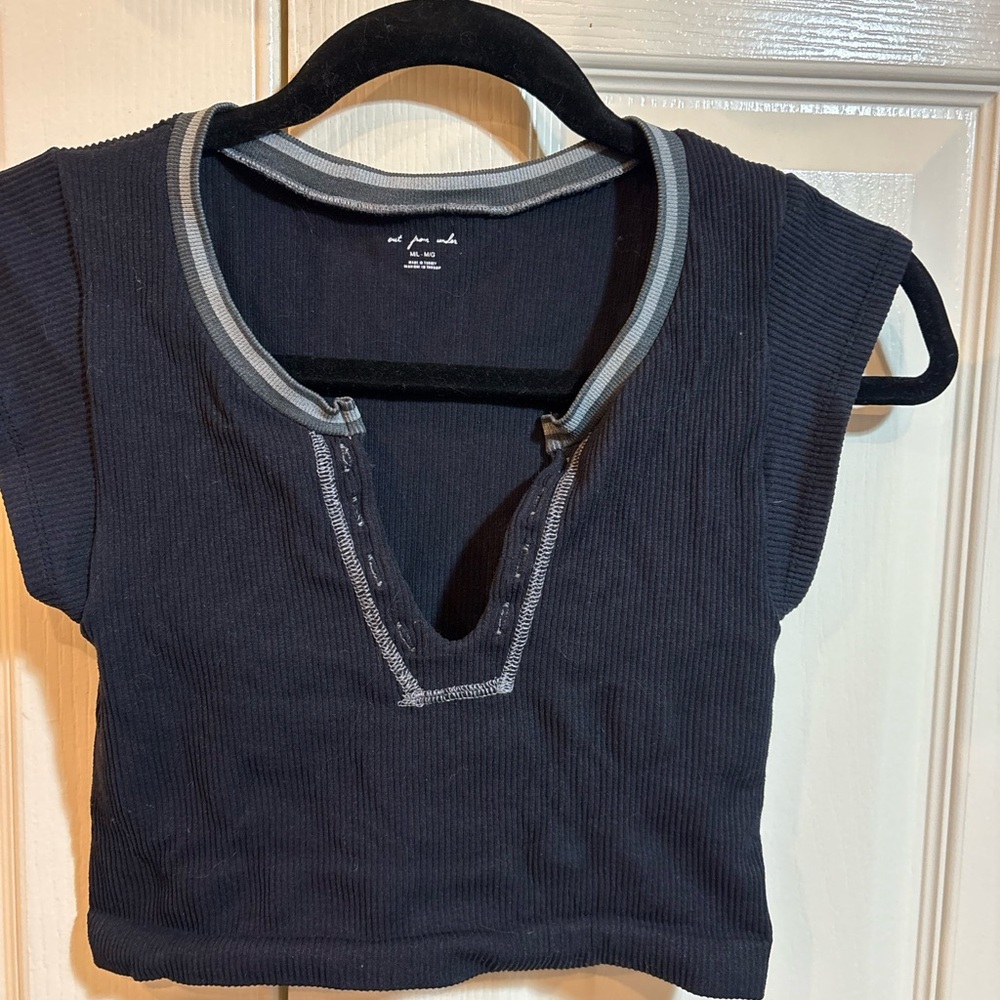 Urban Outfitters Black Crop Top